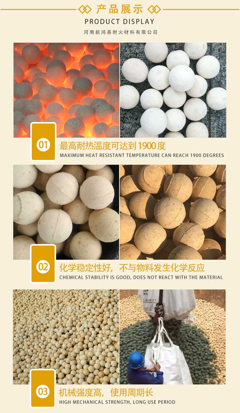 熱風爐蓄熱室用耐火球產品展示